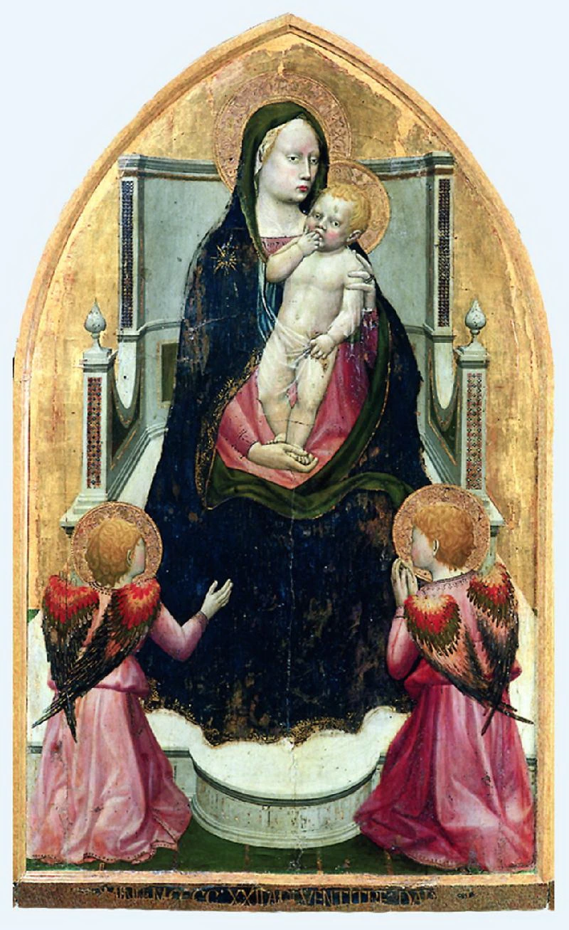 Madonna col Bambino in trono e due angeli